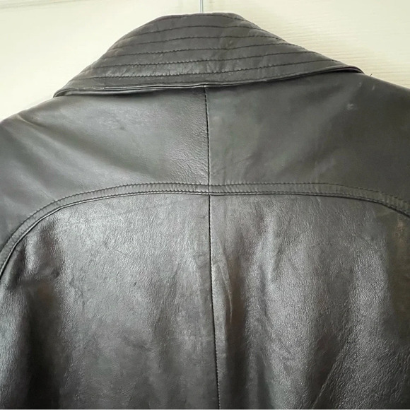 Izzi Vintage Leather Trench Coat - Picture 5 of 16